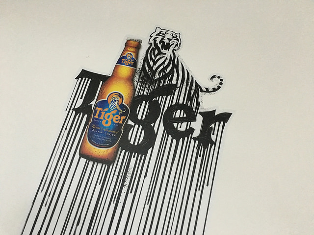 【香港美食】Tiger Beer Air-Ink 街頭藝術派對, 喝著啤酒扮文青